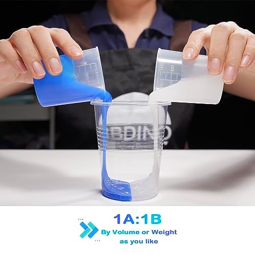 BBDINO Silicone Mold Making Kit 30A 4.4 lbs Translucent, High Strength Liquid Silicone Rubber for Molds Making,1:1 by Volume Ideal for Casting Resin/Silicon/Soap/Concrete Molds - Image 2