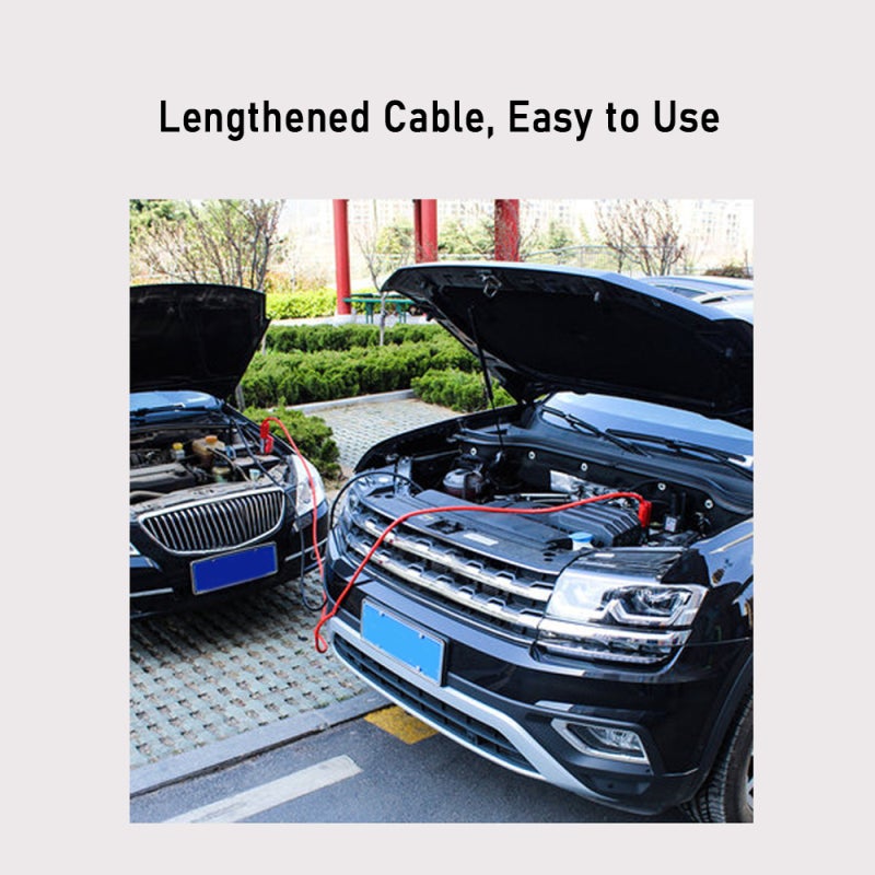 Booster Jumper Cables 5M 3000A Soft Rubber Durable Lengthened Protective Wires - Strong Clamp Force Professional Crocodile Clamps Jumper Cable for Heavy Duty Automotive Outdoor Emergency Jump Starts - Image 3