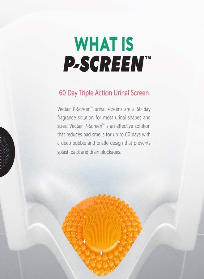 GreenFist Urinal Screen Modern Industrial For Schools, Restaurants,Offices and etc, 60 Day (P-Screen - 6 Pack, Citrus Mango) - Image 2