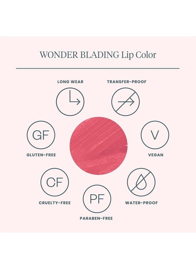 Wonderskin - Wonder Blading Peel and Reveal Lip Stain Kit, Long Lasting Lip Tint, Transfer Proof, Matte Lipstick Waterproof Lip Stain (Romance) - Image 1
