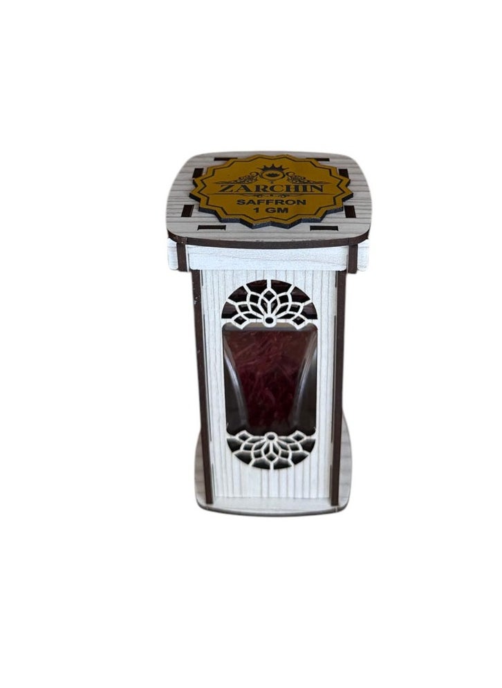 ZARCHIN Wooden Saffron Box and 1gm Super Negin Saffron  - Image 3