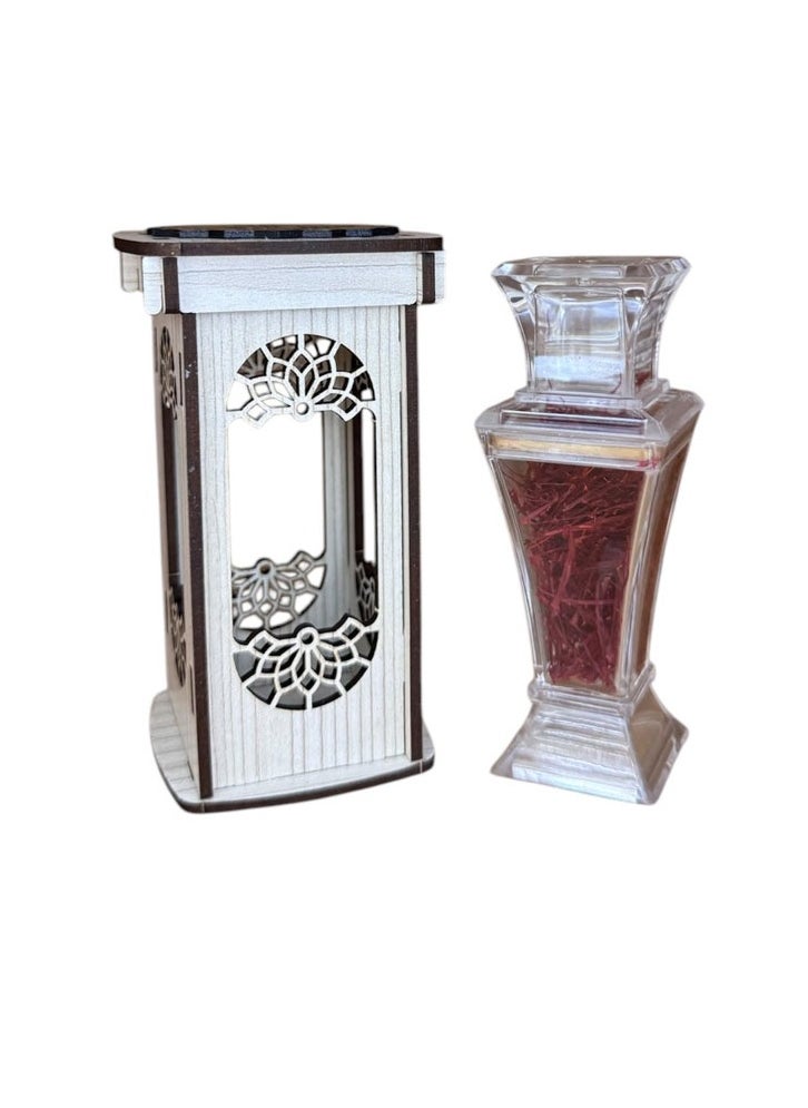 ZARCHIN Wooden Saffron Box and 1gm Super Negin Saffron  - Image 2