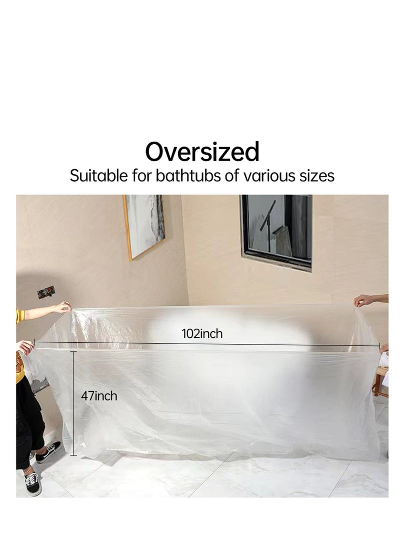 30 Pack Disposable Bathtub Cover Liner, Large Bathtub Liner Plastic Bag Hotel Bathtub Liners with Individual Package, suitable for Salon, Household and Hotel Bath Tubs (102x47inch) - Image 3