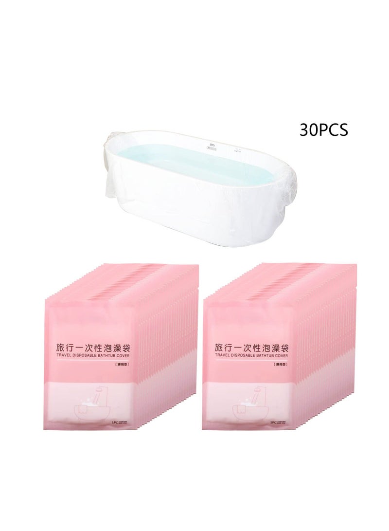 30 Pack Disposable Bathtub Cover Liner, Large Bathtub Liner Plastic Bag Hotel Bathtub Liners with Individual Package, suitable for Salon, Household and Hotel Bath Tubs (102x47inch) - Image 2