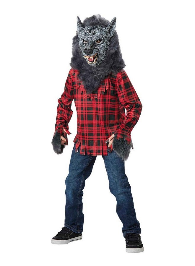 Seasons Direct Halloween Boys Gray Full Moon Werewolf Costume (M(8-10)),Red - Image 1