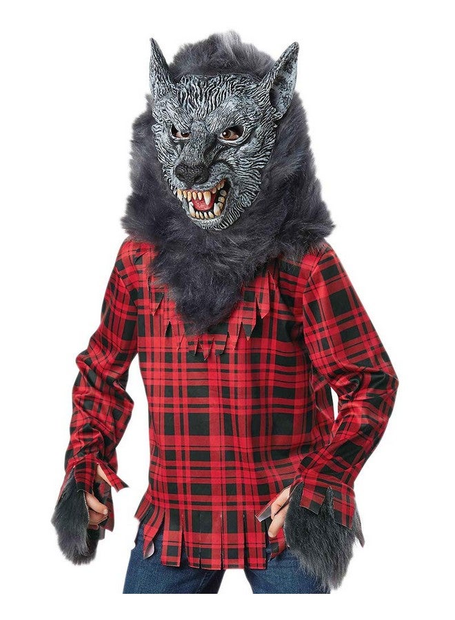 Seasons Direct Halloween Boys Gray Full Moon Werewolf Costume (M(8-10)),Red - Image 2