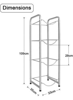 MOMENT Water Bottle Storage Stand, 4 Tier Water Bottle Holder, 5 Gallons Heavy Duty Water Jug Rack For Kitchen Home And Office Easy To Assemble Black  - Image 3
