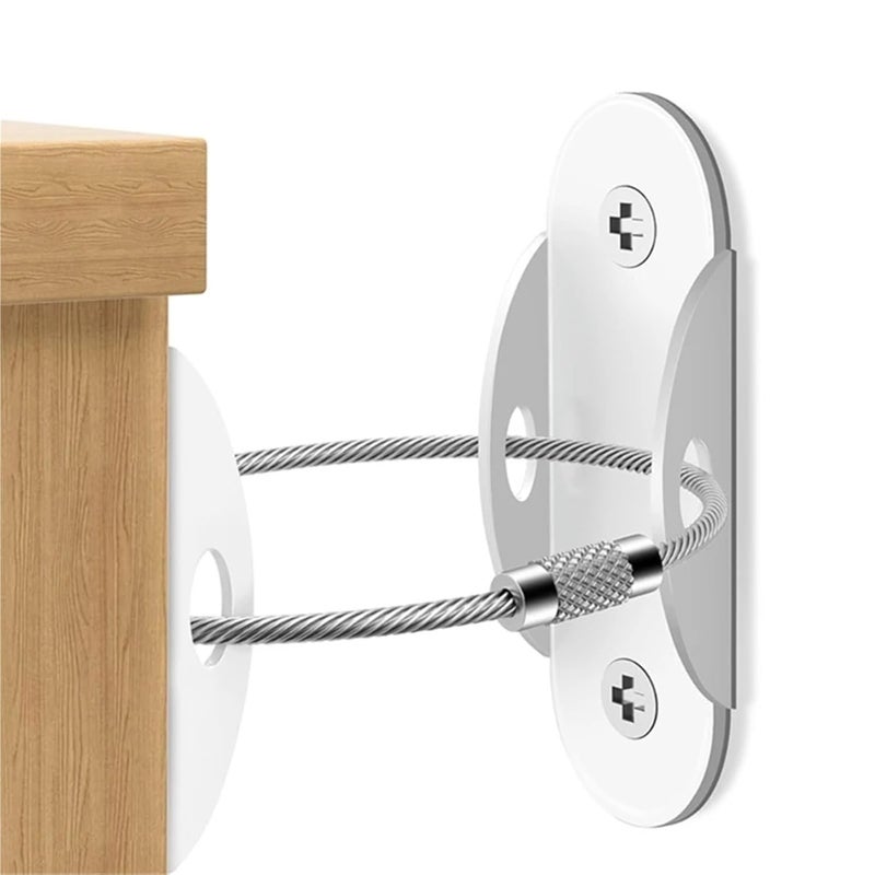 Stainless Steel Furniture Anti Tip Anchors 30 Sets Straps Kit - Image 5