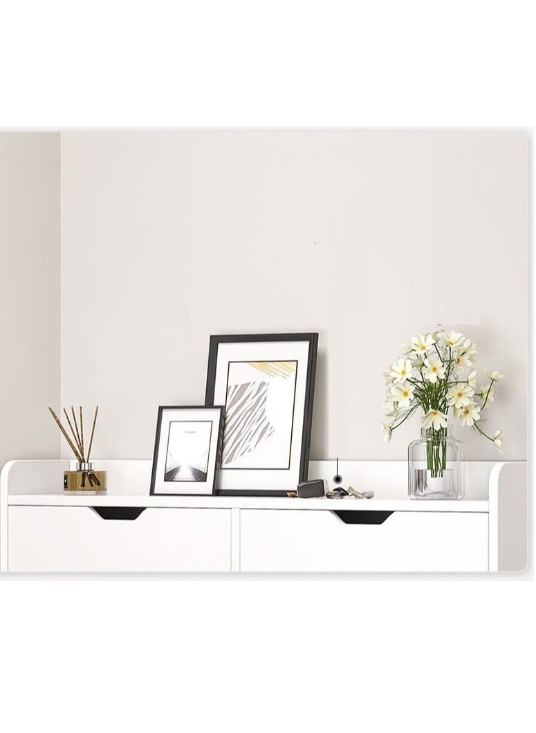 DUSALA 3 Tiers Shoe Cabinet With 2 drawers Cupboard Shoe Storage Organiser Pull Down Wooden Furniture Unit White - Image 4