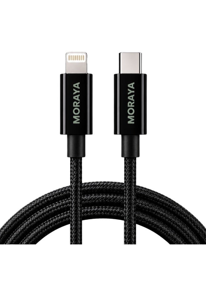 MORAYA USB-C to Lightning Cable 1M, 27W PD Fast Charging iPhone Charger, Durable Braided Cable with 10,000+ Bend Lifespan for iPhone 14/13/12/11 & iPad - Image 2