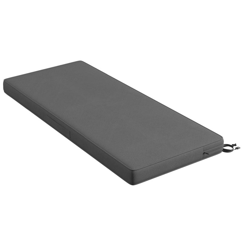 Codi Outdoor Bench Cushion 60 inch, Double Waterproof Patio Furniture Cushions Replacement for Swing, Porch, Couch, 60x18x3'', Grey - Image 1