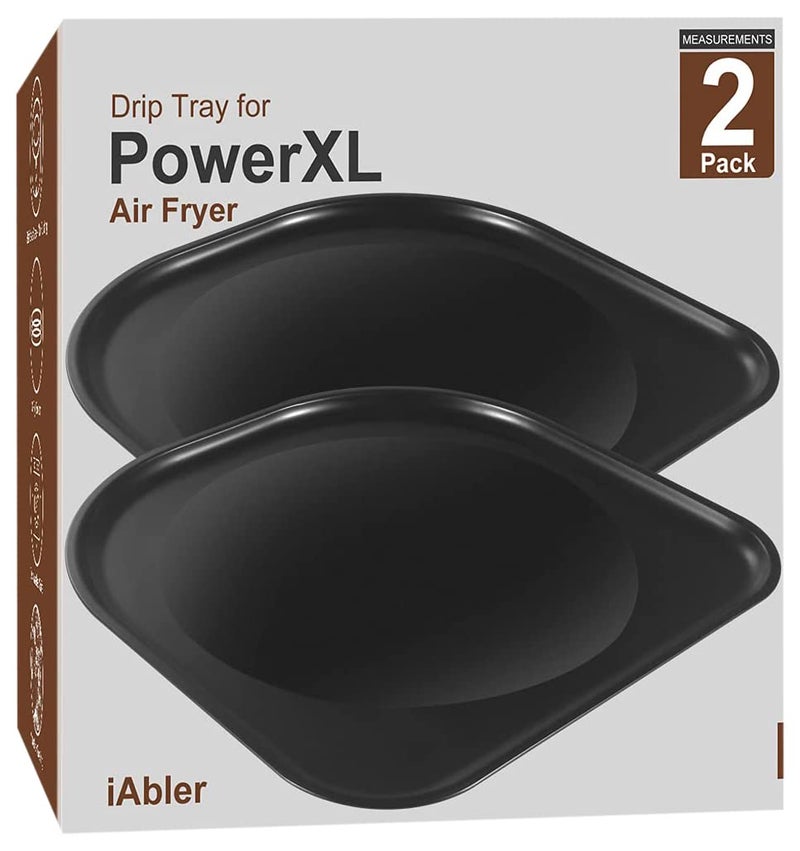 Genuine Air Fryer Drip Tray For Powerxl Air Fryer Replacement Drip For Powerxl 10 Qt Vortex Air Fryer Pro  Pro Plus  6Qt Power Airfryer Pro  Oven Deluxe Oven Pro  8Qt Power Airfryer Pro  Nonstick