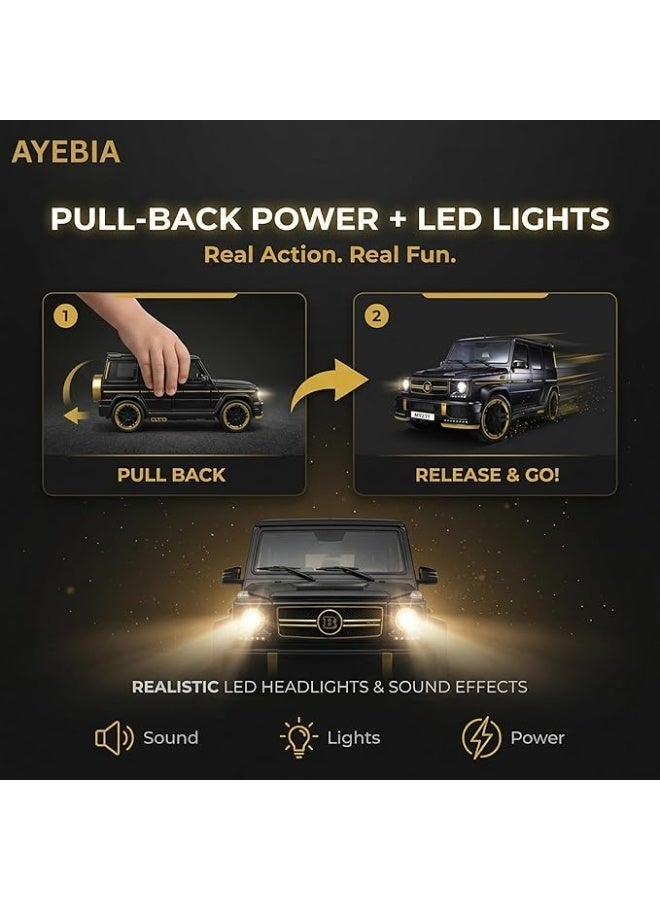 DEXO سيارة مينيature مرسيدس G-Class بمقياس 1:24 – لعبة SUV فاخرة مع أضواء، صوت وإجراء سحب للخلف - Image 4