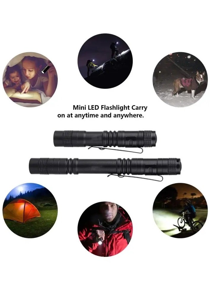 Generic 2 Pieces  Pen Light Mini Flashlight Torch Light , Reusable LED Penlight Medical for Doctor Nurse Diagnostic etc,Cap Light,Pocket Light Mini Reusable LED Pen Light, White Light, Short and Long  - Image 5