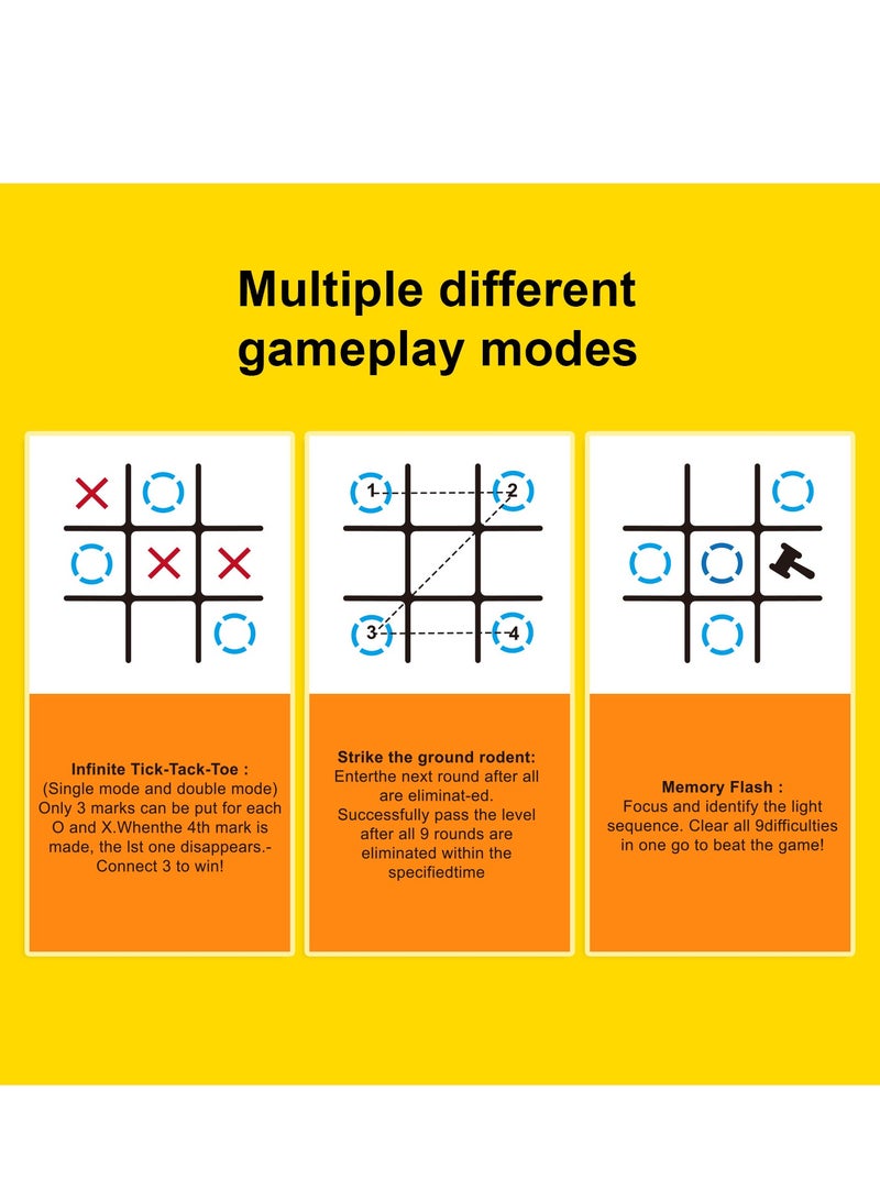 Y&D Tic Tac Toe Children's Educational Toys Parent-child Interaction Family Board Games All-in-one Portable Tabletop Game Toys Kids Logic Game Travel-Friendly Toy Family Bonding Activity Strategy Game for Children - Image 3