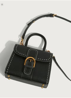 Loquat Ladies' Stylish Vintage Handbag Single Shoulder Crossbody Bag Black  - Image 3