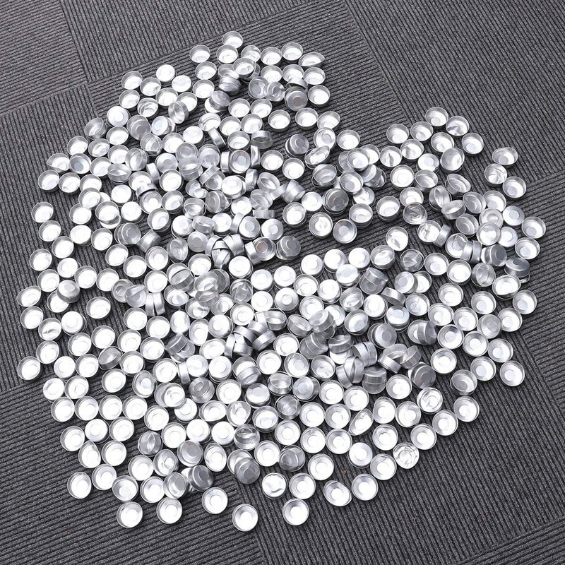 comfrt 500pcs Aluminum Tea Light Tins Tea Light Empty Case Containers for DIY Candles Making Supplies (Silver) - Image 5
