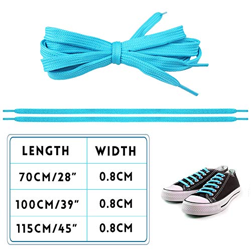 ISUSSER 15 Pairs 45" Flat Coloured Athletic Shoe Laces for Sneakers Skate Shoes Boots and Sport Shoes - Image 4