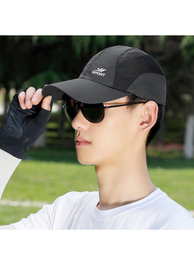 Top melon Men's And Women's Outdoor Plain Face Sun Hat, Summer Breathable Quick-dry Baseball Cap, Leisure Perforated Sun Hat - Image 2