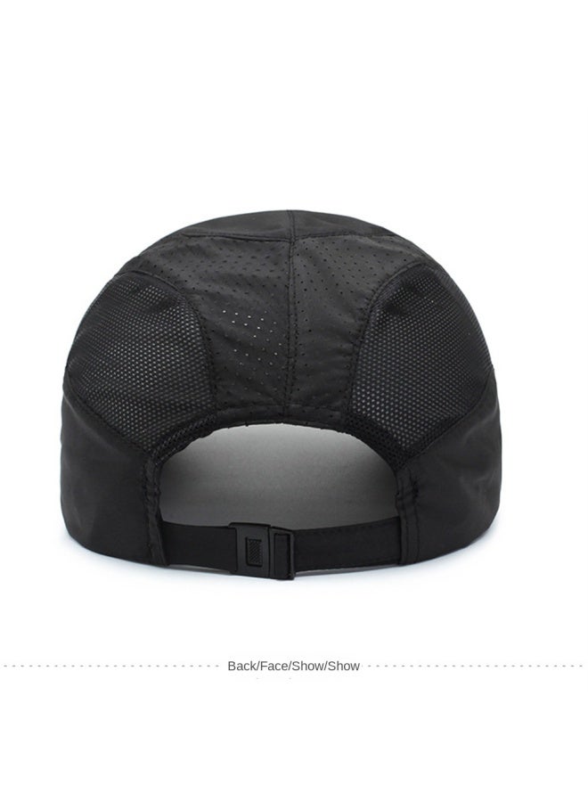 Top melon Men's And Women's Outdoor Plain Face Sun Hat, Summer Breathable Quick-dry Baseball Cap, Leisure Perforated Sun Hat - Image 5