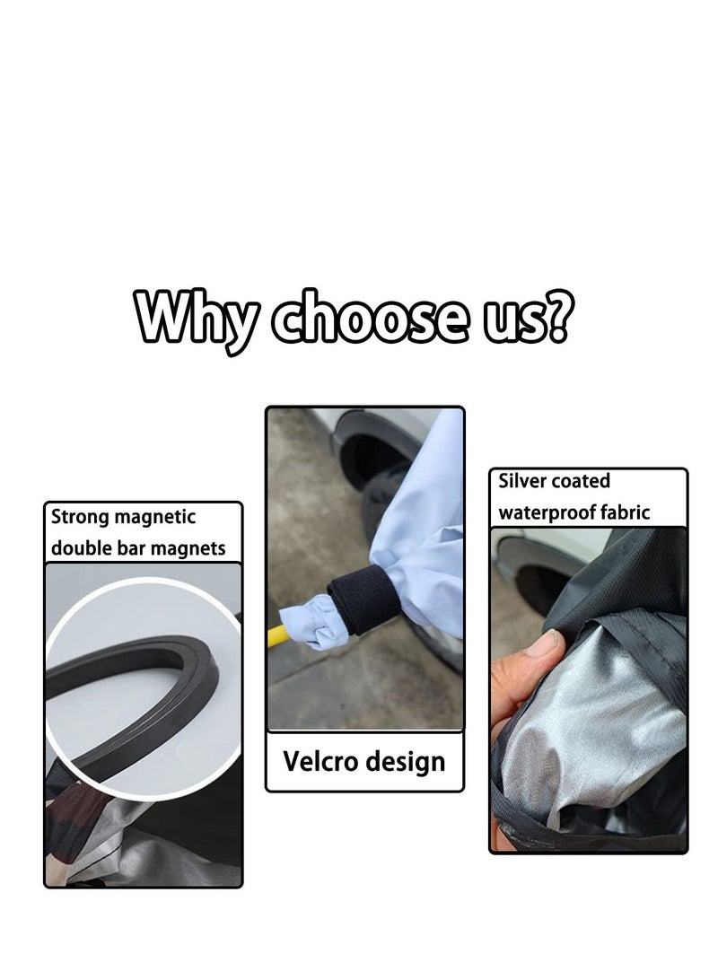 Excefore EV Charger Car Cover, Outdoor Rain Sun UV Protection, Waterproof Outdoor Electric Car Charging Port Cover, Double-Sided Magnetic Adhesion, for Tesla Model Y/3, Compatible with Most Electric Cars - Image 4