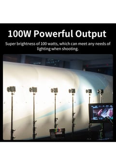 زيون زيون مصباح استوديو LED X100 برو مولوس 100 واط قابل للتعتيم 2700-6500 كلفن 3556Lux @1M LED اضاءة مستمرة تدعم التحكم في التطبيق مع سوفت بوكس  - Image 3