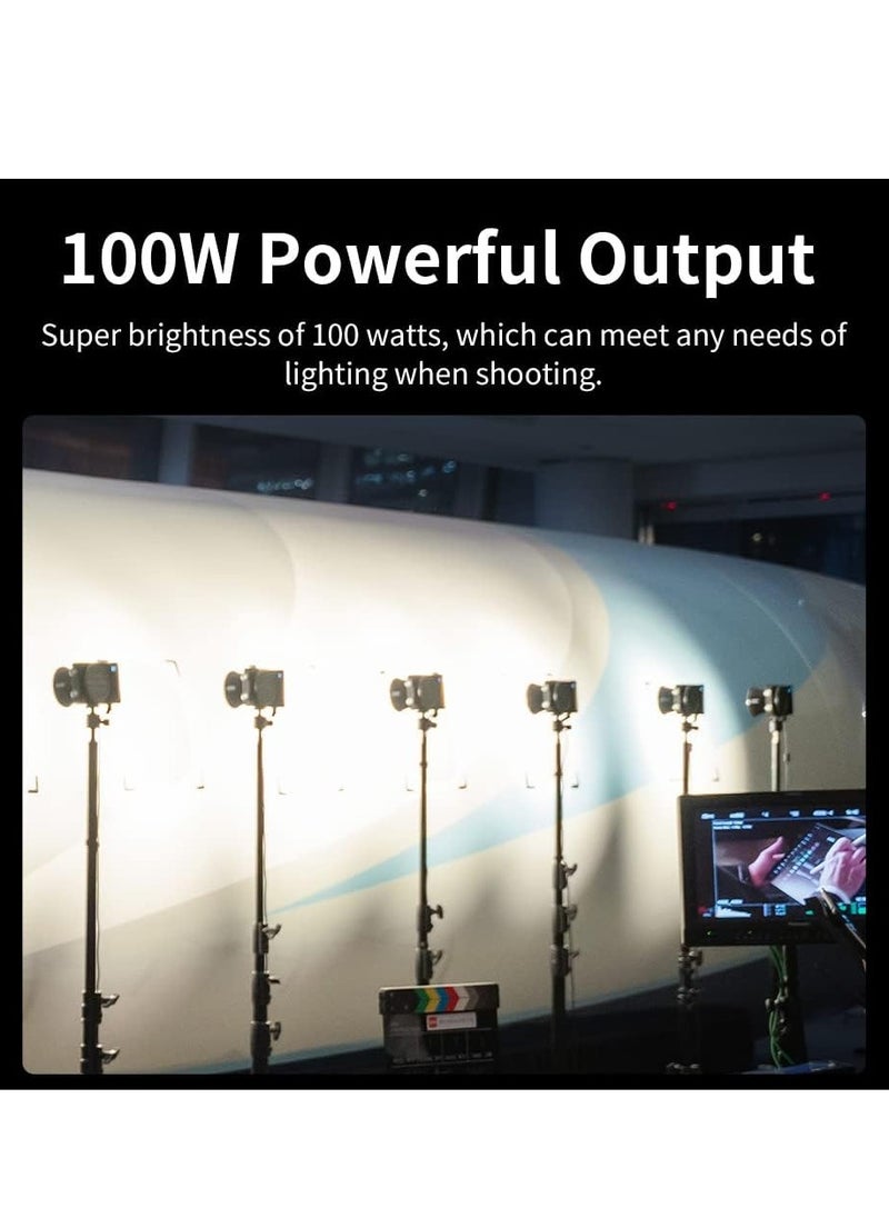 زيون - زيون مصباح استوديو LED X100 برو مولوس 100 واط قابل للتعتيم 2700-6500 كلفن 3556Lux @1M LED اضاءة مستمرة تدعم التحكم في التطبيق مع سوفت بوكس - Image 1