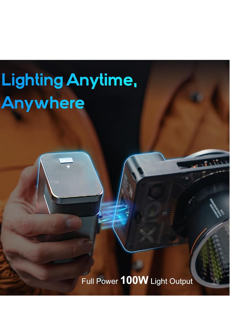 زيون - زيون مصباح استوديو LED X100 برو مولوس 100 واط قابل للتعتيم 2700-6500 كلفن 3556Lux @1M LED اضاءة مستمرة تدعم التحكم في التطبيق مع سوفت بوكس - Image 1