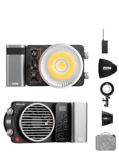 زيون زيون مصباح استوديو LED X100 برو مولوس 100 واط قابل للتعتيم 2700-6500 كلفن 3556Lux @1M LED اضاءة مستمرة تدعم التحكم في التطبيق مع سوفت بوكس  - Image 1