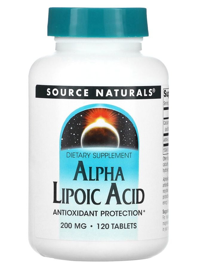 Source Naturals Alpha Lipoic Acid 200 mg 120 Tablets