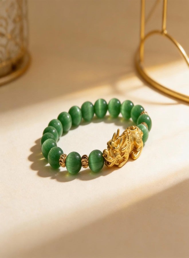 Hoheng Jade Bracelet for Women Pixiu Feng Shui Bracelet Jade Jewelry Green Lucky Bracelets Protection Jewelry Gifts - Image 5