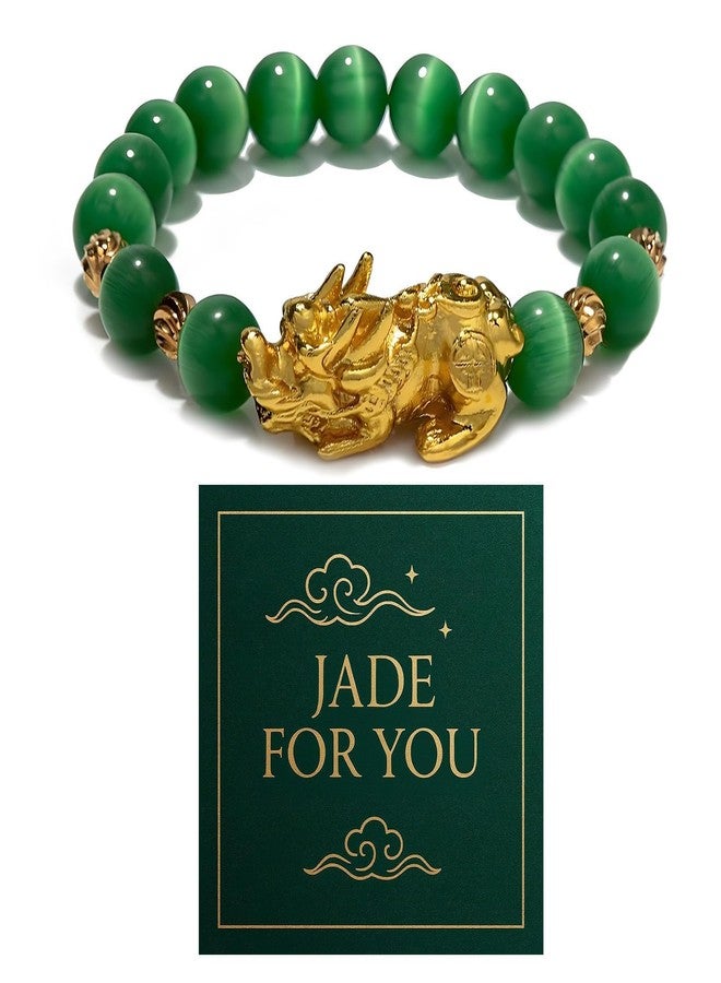 Hoheng Jade Bracelet for Women Pixiu Feng Shui Bracelet Jade Jewelry Green Lucky Bracelets Protection Jewelry Gifts - Image 1