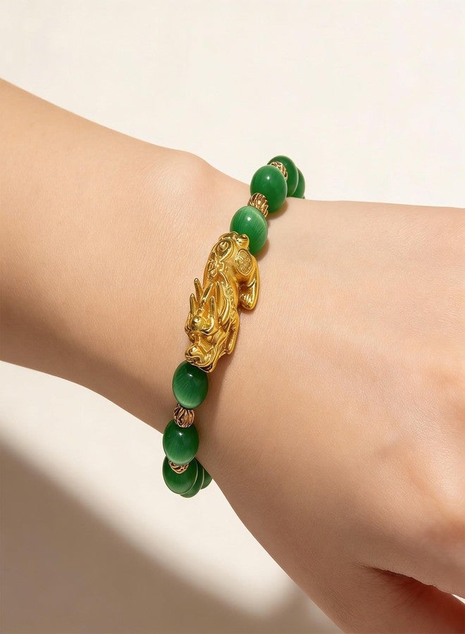 Hoheng Jade Bracelet for Women Pixiu Feng Shui Bracelet Jade Jewelry Green Lucky Bracelets Protection Jewelry Gifts - Image 4