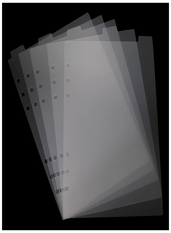 WHYHKJ A5 Dashboard Semi-Transparent Blank Top Index Dividers, A5 Top Index Divider (5 Pages) - Image 1