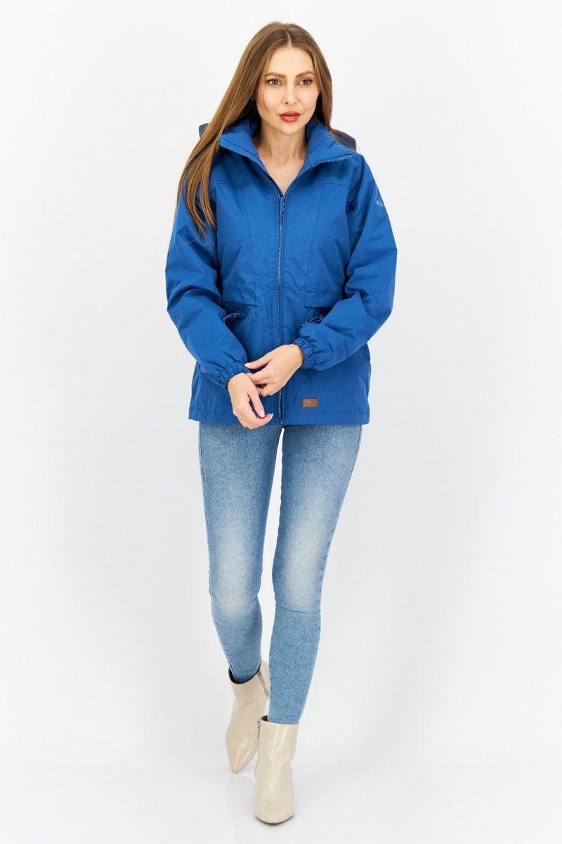 Trespass Women Plain Hooded  Jacket, Blue - Image 4