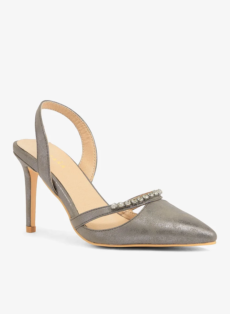 Khizana Single crystal strap, slingback
