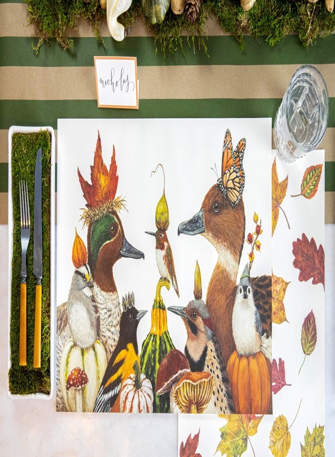 Hester & Cook Thanksgiving Paper Placemats for Dining Table - We Gather Disposable Paper Square Placemats for Autumn Fall Holiday Season - 18 Sheets Per Pad American Made - Image 2