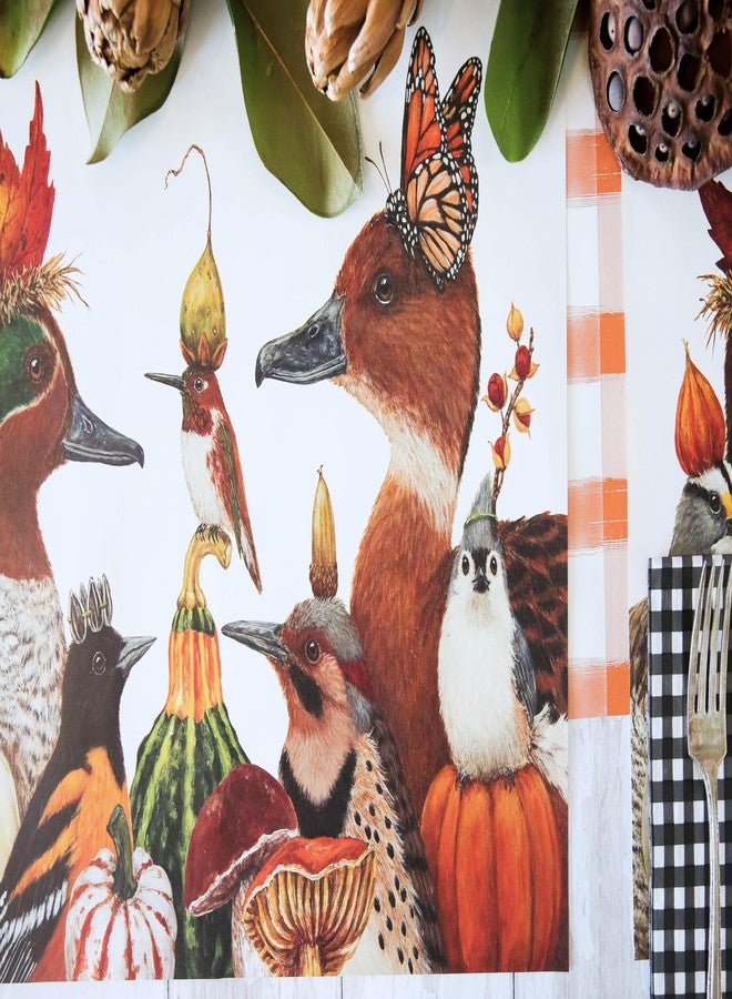 Hester & Cook Thanksgiving Paper Placemats for Dining Table - We Gather Disposable Paper Square Placemats for Autumn Fall Holiday Season - 18 Sheets Per Pad American Made - Image 3