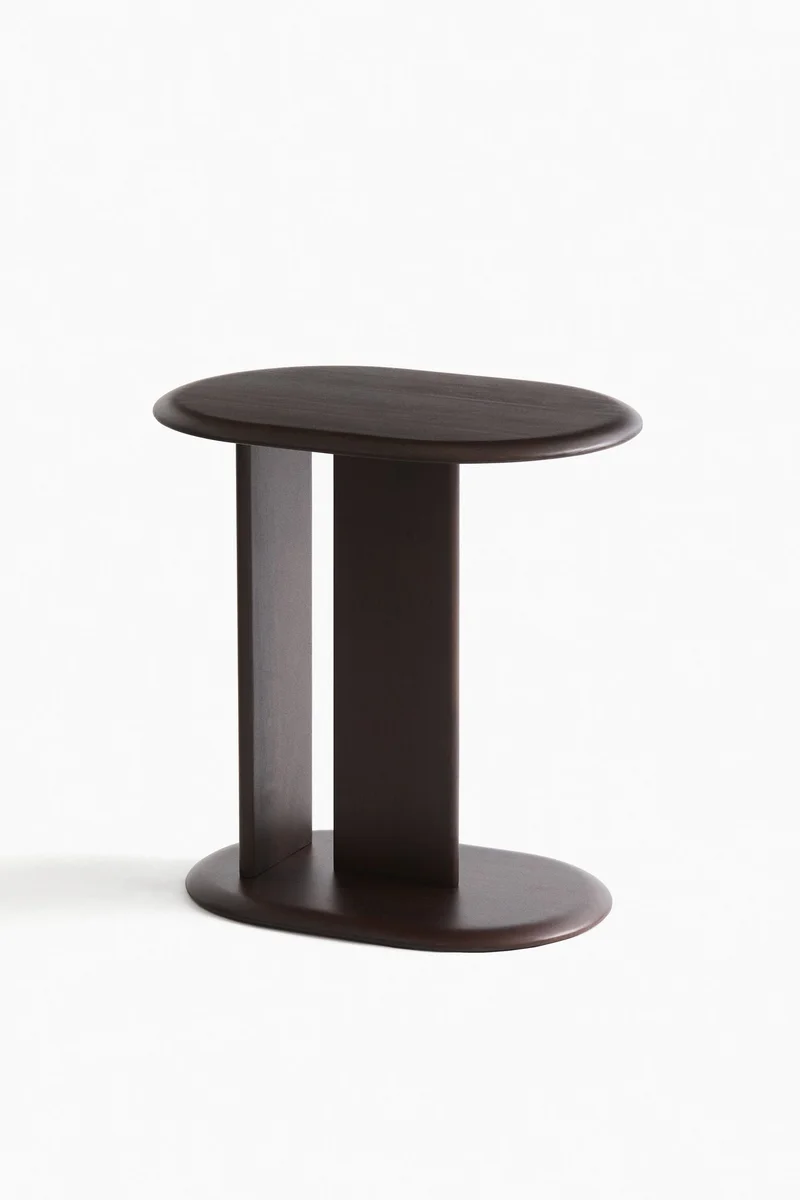 اتش اند ام طاولة جانبية من الخشب