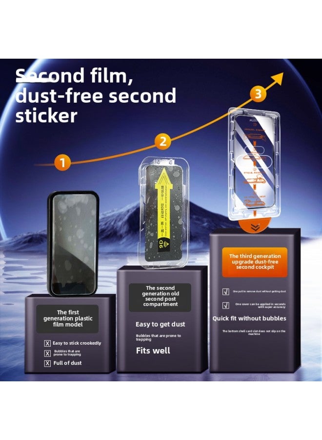 Applicable VIVO Tempered Film Iqooneo9spro Mobile Phone Film 10 Full Screen IQOO12 Anti-peep 8se Purple Film Z-Colour:Dust-free Warehouse Tempered Film 【blu-ray 3 Sets】 50 Times Explosion-proof-Size - Image 3