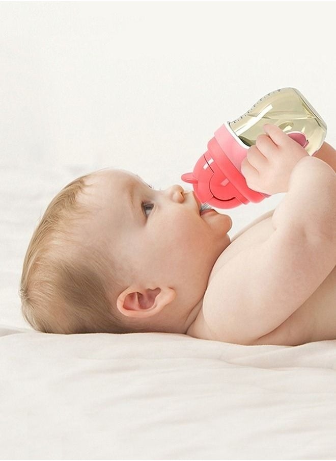 SUPERMAMA - PPSU Baby Sippy Cup Boys and Girls Toddler Straw Cups Kids Water Bottle Spill Proof for School Outdoor Or Indoor BPA Free Easy To Hold Red 325ml - Image 1