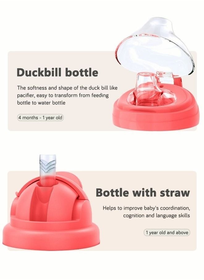 SUPERMAMA - PPSU Baby Sippy Cup Boys and Girls Toddler Straw Cups Kids Water Bottle Spill Proof for School Outdoor Or Indoor BPA Free Easy To Hold Red 325ml - Image 1