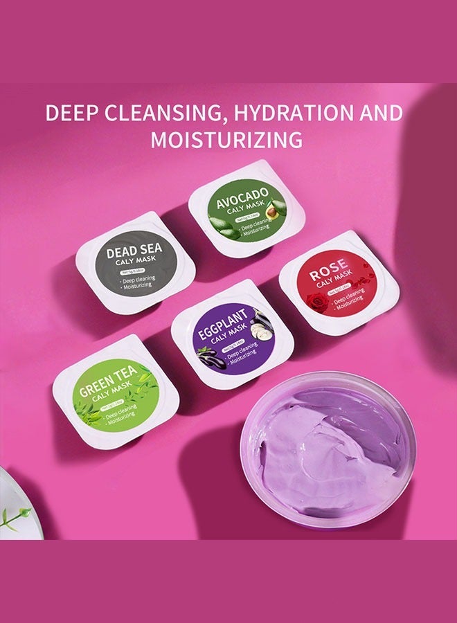 كلاي قناع طيني للوجه، تركيبة مرطبة ومنظفة بعمق، غني بالمكونات الطبيعية، مثالي لجميع أنواع البشرة، 10 عبوات فردية - Image 5