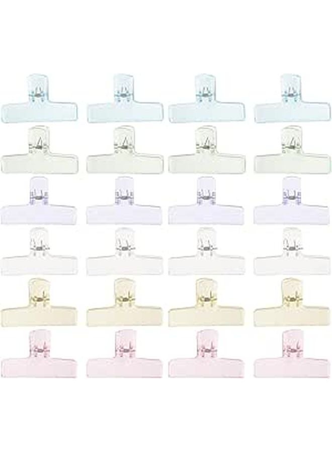 24 Pcs Multicolor Binder Clips For Paper File Document Organization Scrapbooking Journaling - Image 1