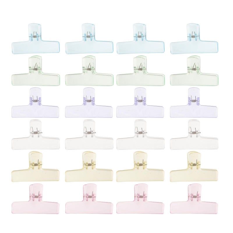 24 Pcs Multicolor Binder Clips For Paper File Document Organization Scrapbooking Journaling - Image 2