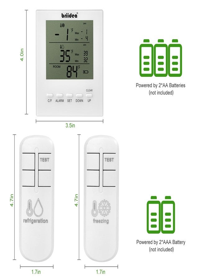 briidea Freezer Temperature Alarm, Briidea Wireless Fridge and Freezer Thermometer with Alarm, Alerts for Max/Min Temperatures (-40℉ to 99℉), Prevent Food Spoilage - Image 5