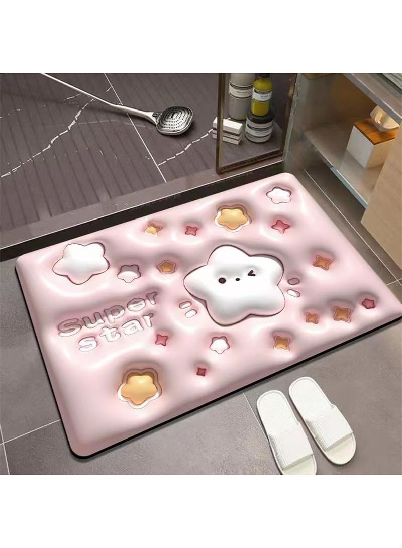 LIMOS Bathroom Rug Mat 3D Visual Non Slip Absorbent Bath Mat Easy to Clean Quick Drying Bathroom Kitchen or Doorway - Image 1
