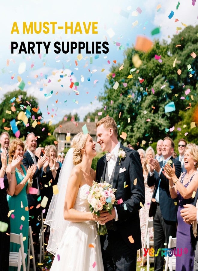 YESHOW Confetti Cannon Party Poppers Biodegradable Shooters, (6 Pack) Multicolor Confetti Blaster for Birthday Graduation Wedding Christmas New Year’s Eve - Image 5