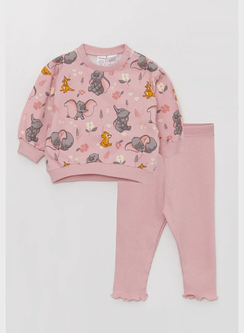 LC WAIKIKI Infant Elephant Print Sweatshirt & Leggings Set