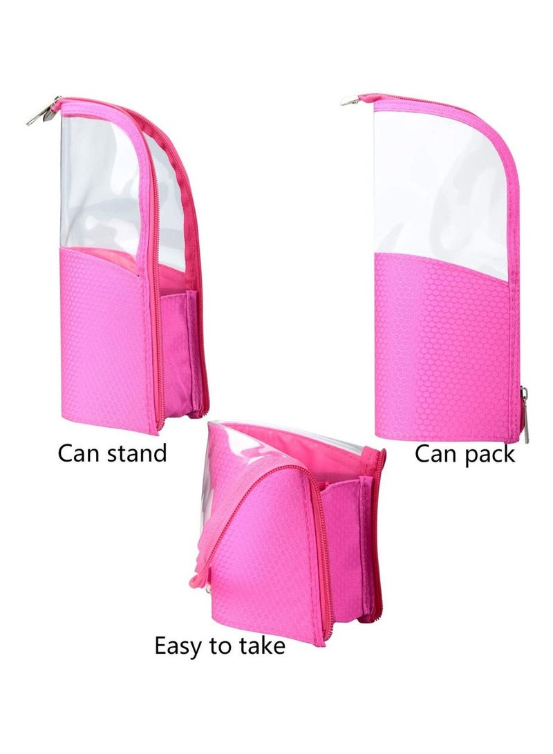 MARGOUN Makeup Brush Holder Organizer Bag Pencil Case Multifunctional Transparent Cosmetics Toiletry Stationery Bag - Image 3